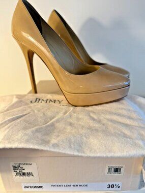 Jimmy Choo “Cosmic” Patent Leather Platform Pumps